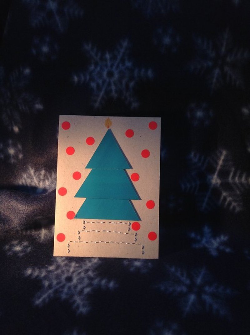 圣诞生日卡片—圣诞蜡烛生日蛋糕 - 卡片/明信片 - 纸 多色