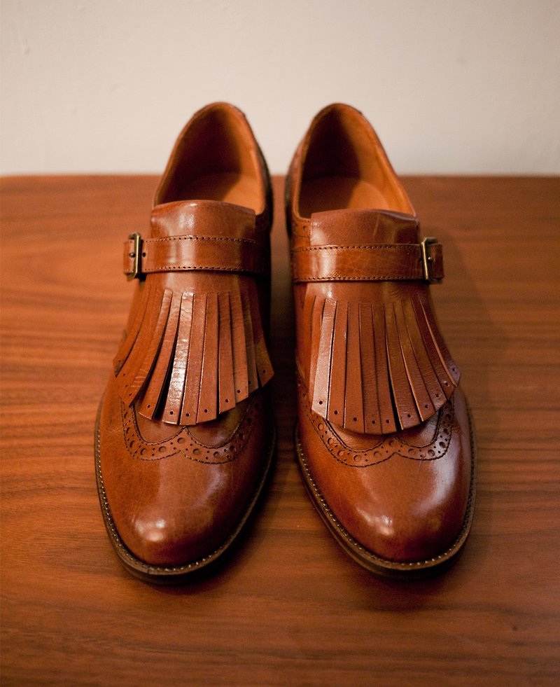 预购：意大利制英伦风格怀旧高跟皮鞋－每月25号截单 - 高跟鞋 - 真皮 咖啡色