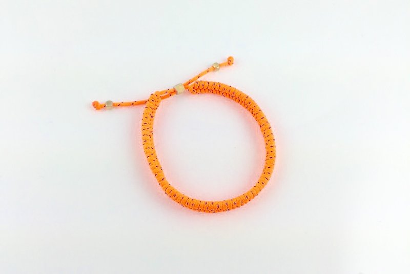 “橘色细版拉绳” - 手链/手环 - 其他材质 橘色