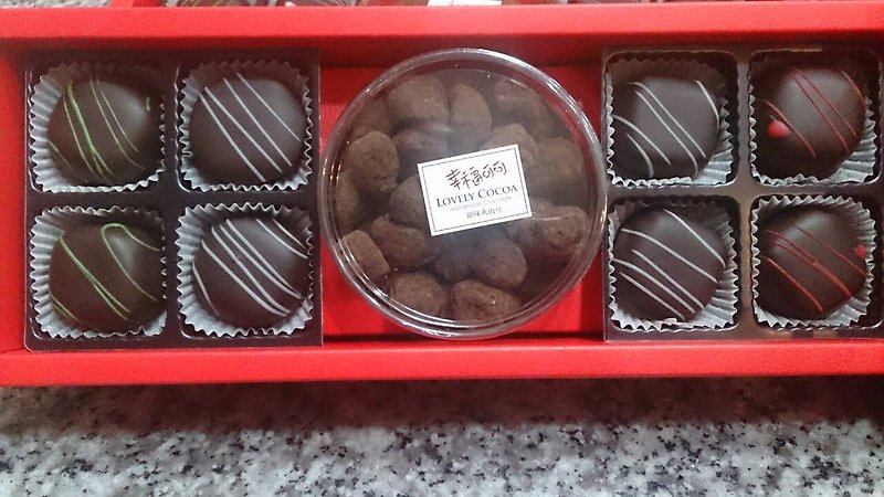 8入冰心麻糬+原味火山豆 - 巧克力 - 新鲜食材 多色