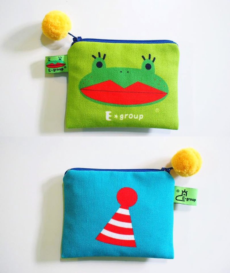E*group 小方块包 双面设计  阿蛙帽  零钱包 钥匙包 卡片包 - 零钱包 - 其他材质 