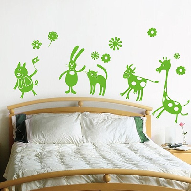 《Smart Design》创意无痕壁贴◆动物花园B - 摆饰 - 塑料 红色