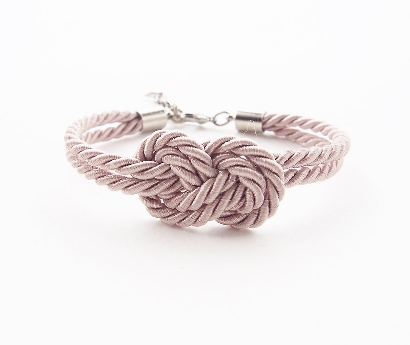 Light brown infinity rope bracelet - 手链/手环 - 其他材质 咖啡色