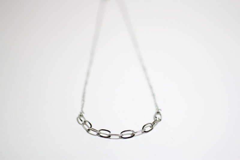 简约百搭秀气款锁链造型不锈钢短链 - 项链 - 其他金属 灰色