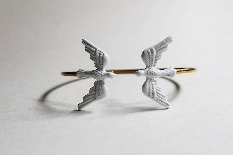 白燕黄铜手环 - 手链/手环 - 其他材质 白色