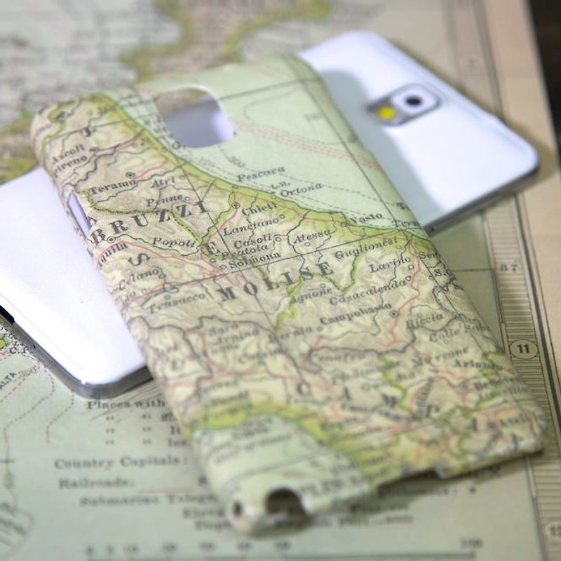 Galaxy Note 3旅游外壳：莫利塞地图 - 手机壳/手机套 - 防水材质 绿色