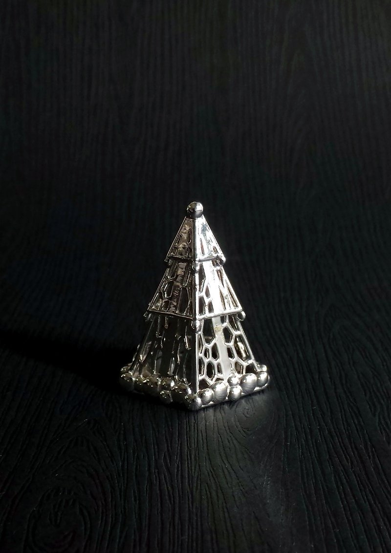 冬树 - 弗罗格狂热系列 - 珠宝镀金925纯银戒指 - 戒指 - 贵金属 银色