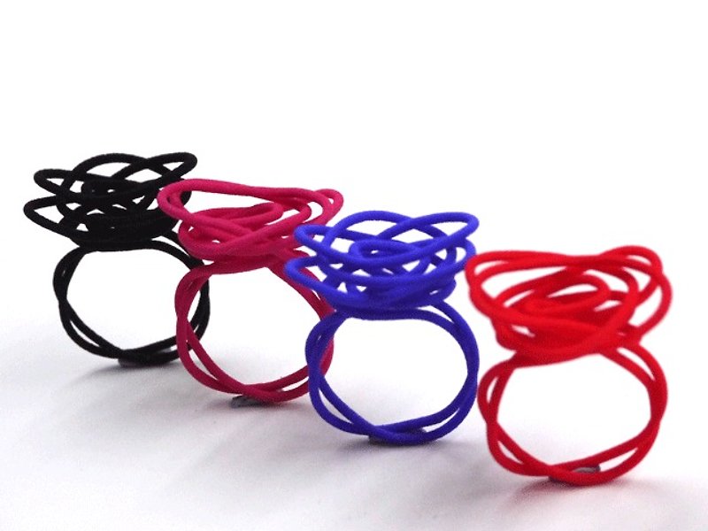 3D打印饰物戒指 - 三维打印 x Floral Spirals Ring - 戒指 - 塑料 多色