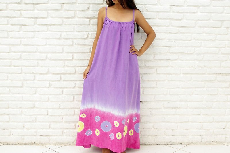 タイダイロングワンピース＜ピンクパープル＞ - 洋装/连衣裙 - 其他材质 紫色