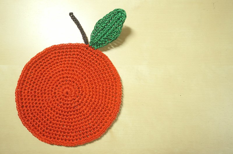 红咚咚苹果/黄澄澄苹果/绿青青苹果 - 杯垫 - 聚酯纤维 红色