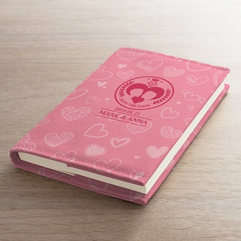 [情人节] 浪漫粉色布书衣笔记本AT2-VLTM2 - 笔记本/手帐 - 其他材质 