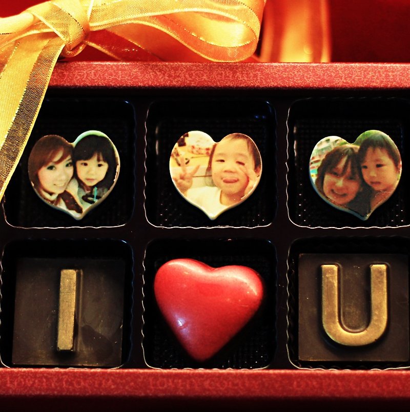 幸福可可-定制影像我爱你巧克力 礼盒 - 巧克力 - 新鲜食材 红色