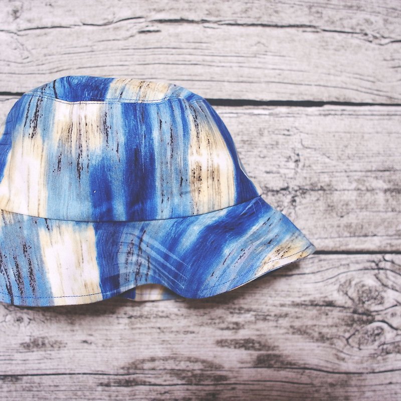 海洋风洗旧木 - 帽子 - 棉．麻 蓝色