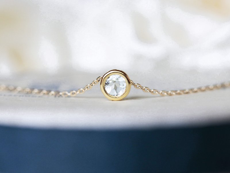 ネックレス donata アクアマリン - 项链 - 宝石 蓝色