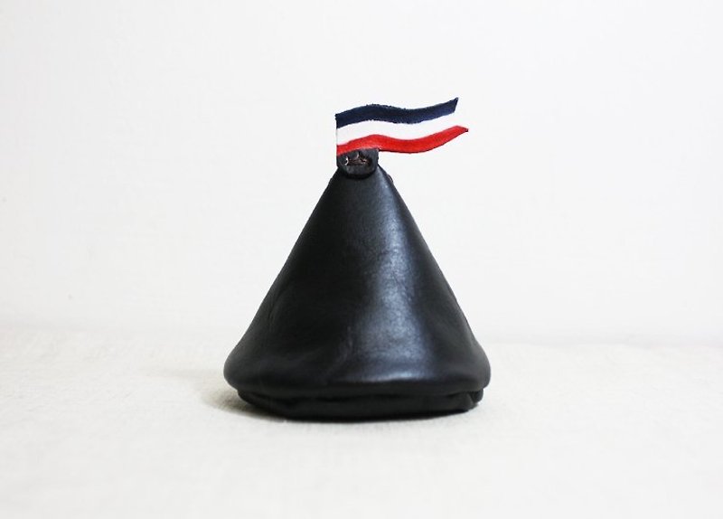 我的小土丘-零钱包-法国国旗款(黑色) - 零钱包 - 真皮 黑色