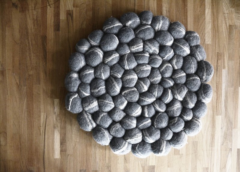 羊毛毡软石椅垫-公平贸易 - 寝具 - 羊毛 灰色