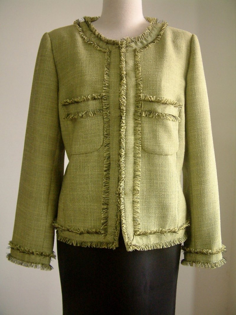 小香风外套-草绿色 - 女装休闲/机能外套 - 其他材质 绿色