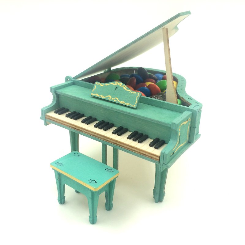 Jigzle 3D木拼图 | 音乐系列 钢琴造型收纳盒 | 婚礼送礼 - 木工/竹艺/纸艺 - 木头 咖啡色