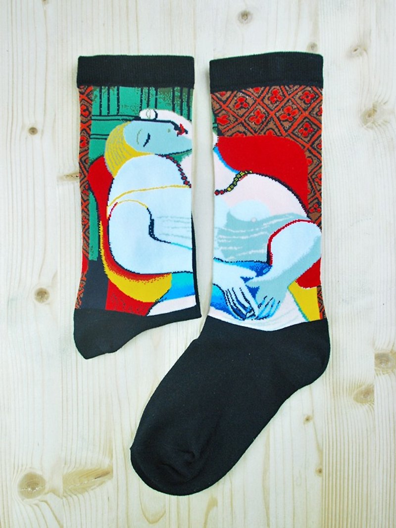JHJ Design 加拿大品牌 高彩度针织棉袜 名画系列 - 梦袜子(针织棉袜) - 袜子 - 其他材质 