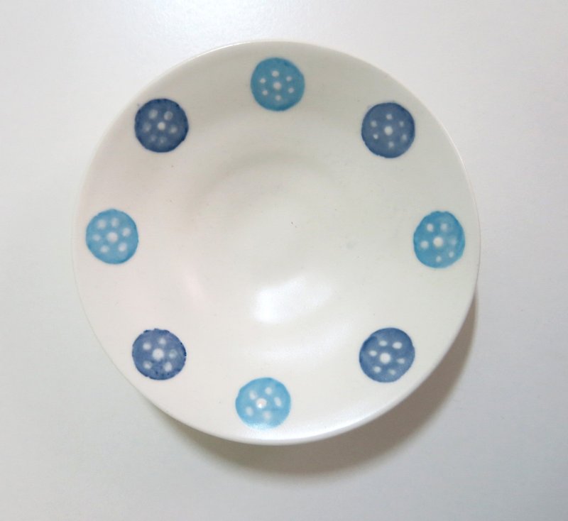 圆圈圈-陶盘 - 浅碟/小碟子 - 其他材质 蓝色