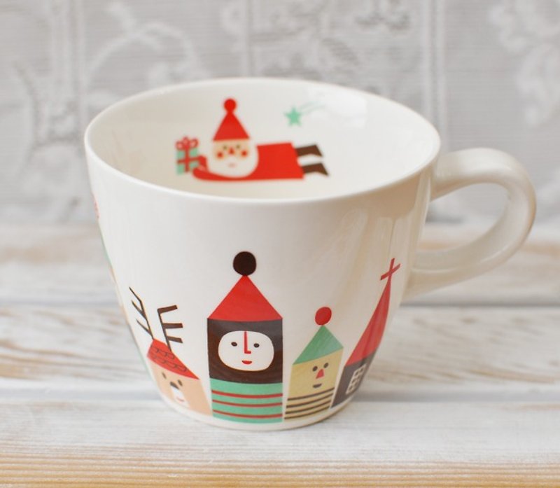 【日本Decole】圣诞限量款 欢乐圣诞马克杯★圣诞老公公 - 咖啡杯/马克杯 - 其他材质 红色