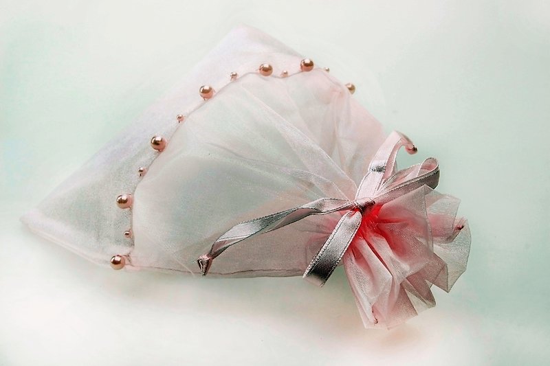 快速出货 手作珍珠颗粒纱网袋-粉色-1组3入 送礼包装 - 包装材料 - 其他材质 粉红色