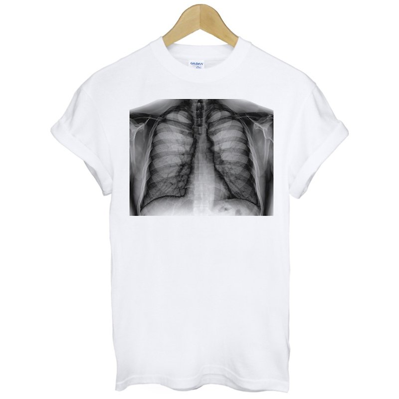 X-Ray Lungs短袖T恤-白色 肺部X光图片 时尚 设计 时髦 照片 趣味 - 男装上衣/T 恤 - 其他材质 白色