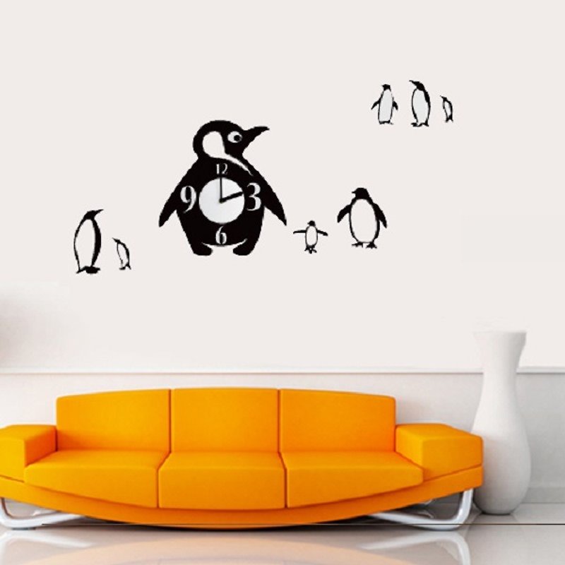 / 企鹅 Penguin / 无痕时钟壁贴 - 时钟/闹钟 - 其他材质 