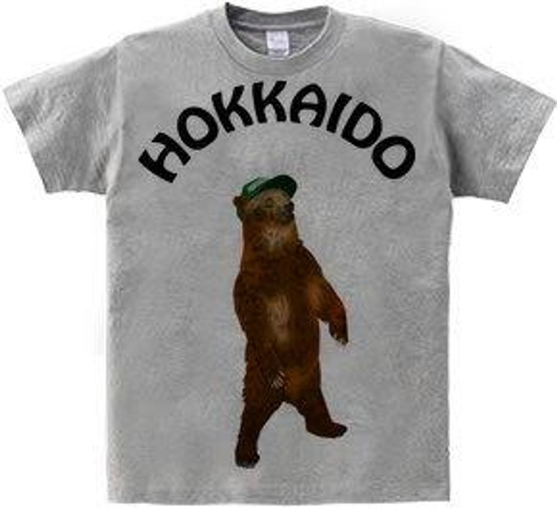 HOKKAIDO BEAR（T-shirt 5.6oz　gray） - 女装 T 恤 - 其他材质 灰色