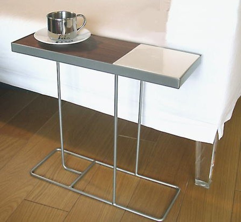 Companion边桌-银框架+白瓷/黑瓷 - 其他家具 - 其他金属 