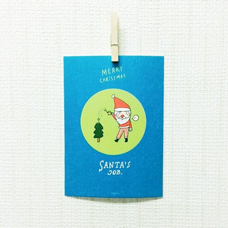 圣诞老人日常  /Magai s postcard - 卡片/明信片 - 纸 蓝色