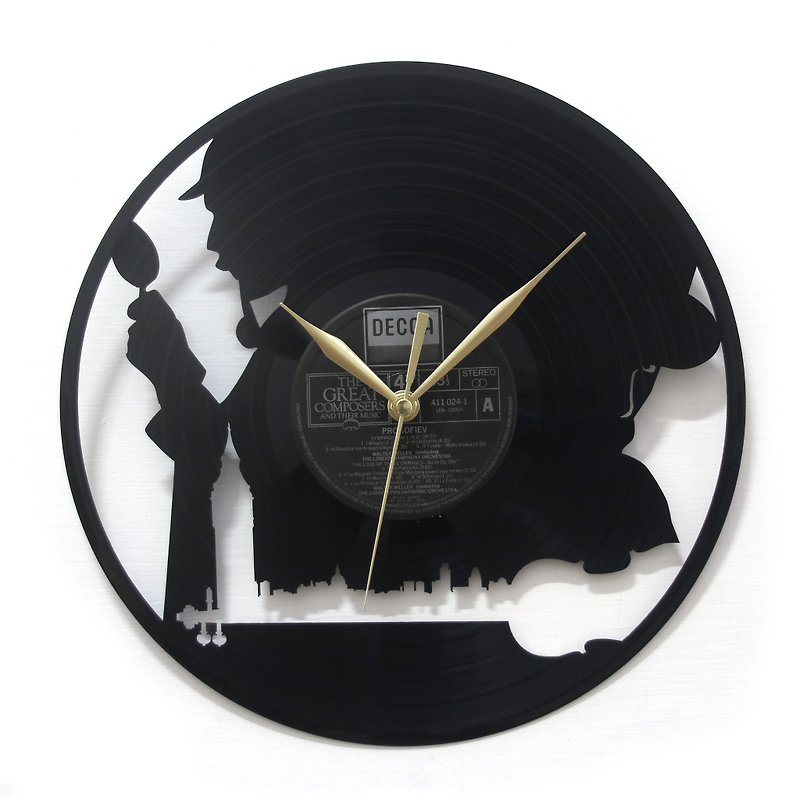 黑胶时钟 福尔摩斯 贝克街的乐章 - 时钟/闹钟 - 其他材质 黑色
