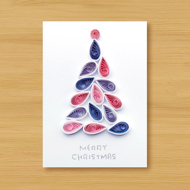 手工卷纸卡片 _ 圣诞树 I ... 圣诞卡、圣诞节 - 卡片/明信片 - 纸 蓝色