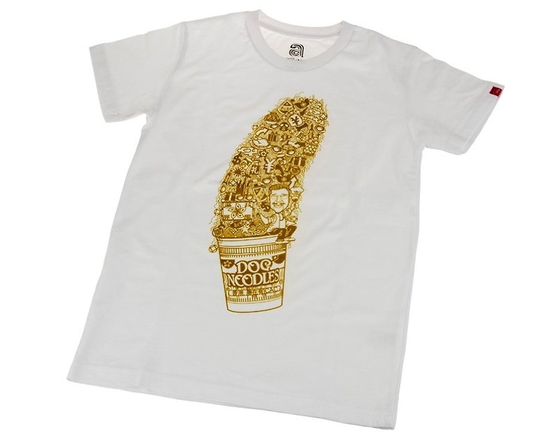 艺术家系统 T-shirt : Instant Noodle 速食 - 男装上衣/T 恤 - 棉．麻 白色