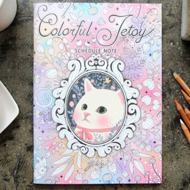 Jetoy, 甜蜜猫 秘密花园 着色书 月计划本 (DIY) J1510301 - 年历/台历 - 纸 多色