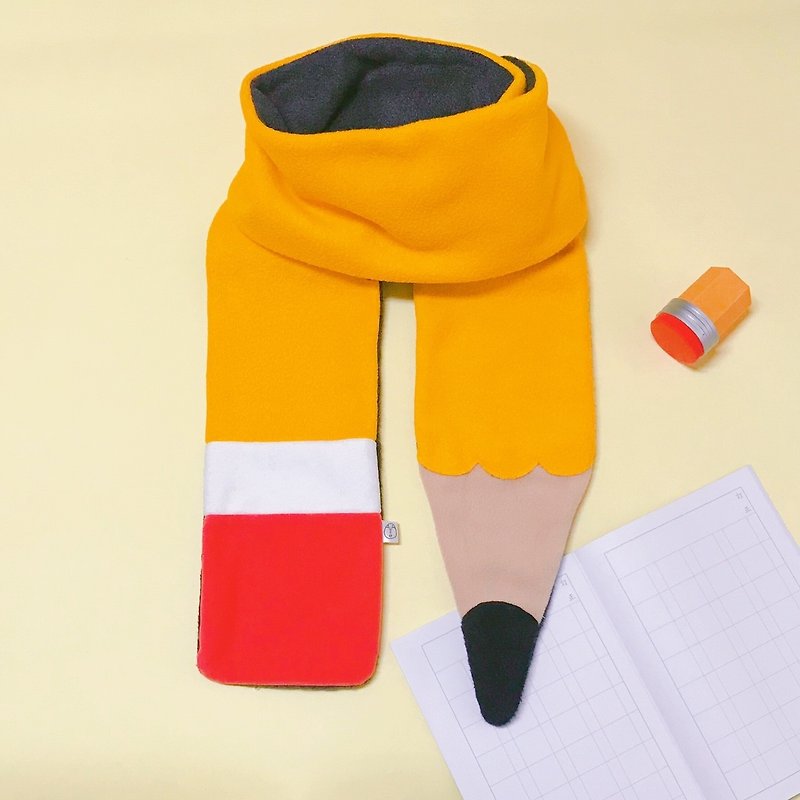 童年黄 / 铅笔围巾 - 围巾/披肩 - 棉．麻 黄色