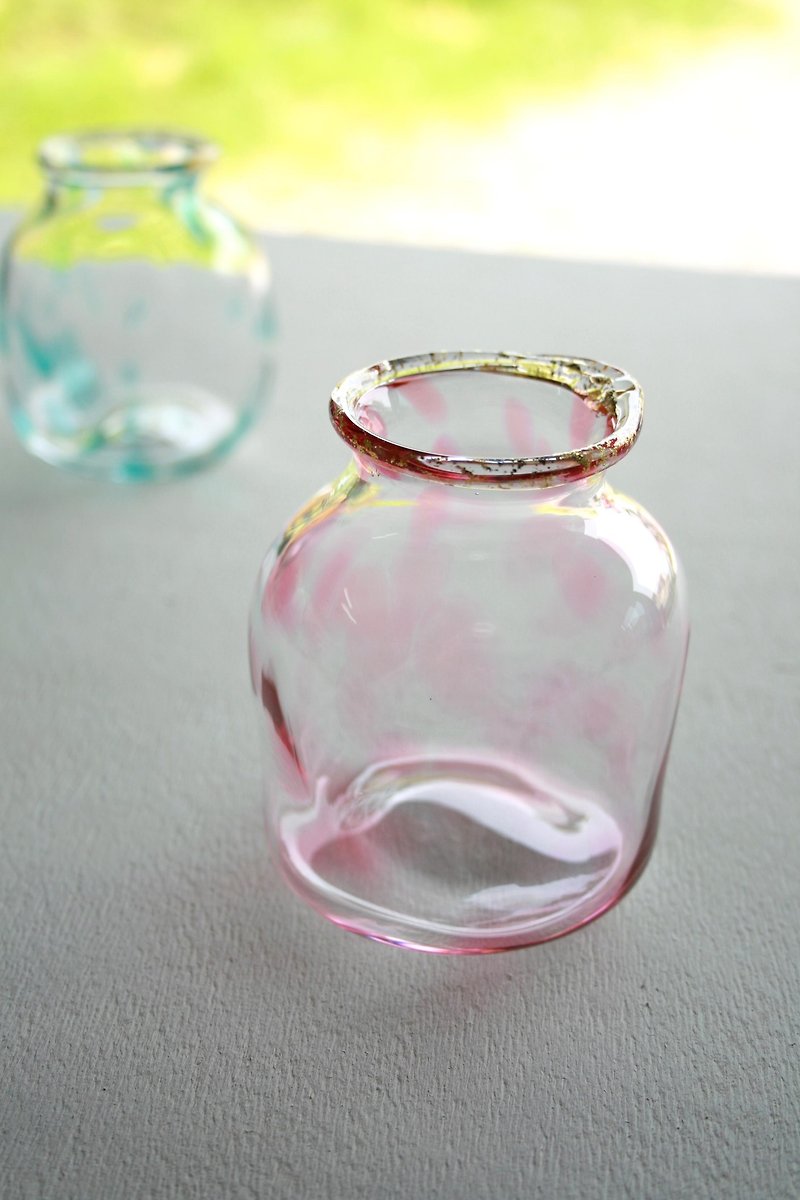 ピンク水玉の花器 - 植栽/盆栽 - 玻璃 粉红色
