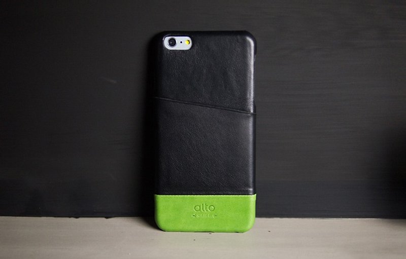Alto iPhone 6 Plus/6S Plus 真皮手机壳背盖Metro-渡鸦黑/莱姆绿 - 手机壳/手机套 - 真皮 绿色