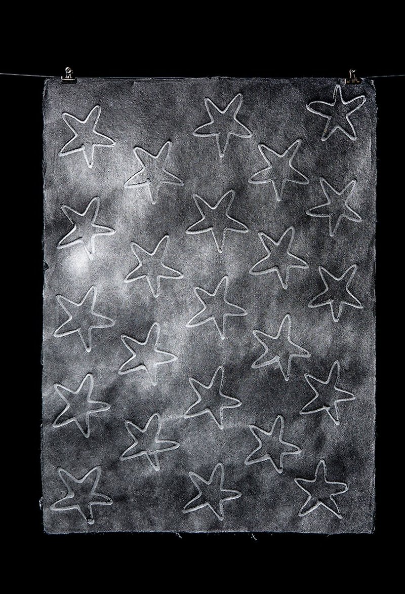 【圣诞节】Moon Paper 手工包装纸 - Black Star - 包装材料 - 纸 黑色