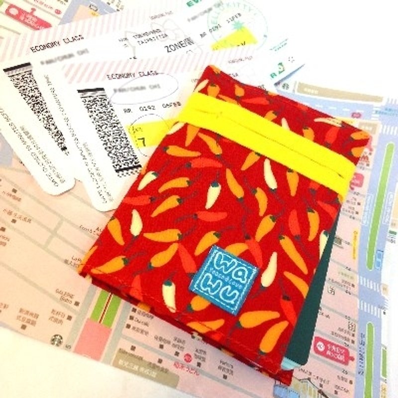 WaWu 护照套 (小辣椒) - 护照夹/护照套 - 棉．麻 红色