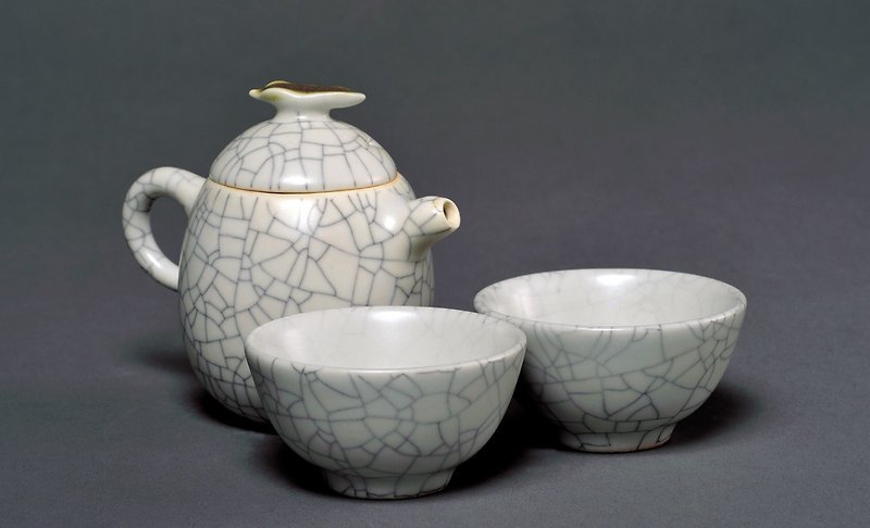 【台客蓝】茶叶蛋壶茶具组 1壶+2杯 - 茶具/茶杯 - 瓷 