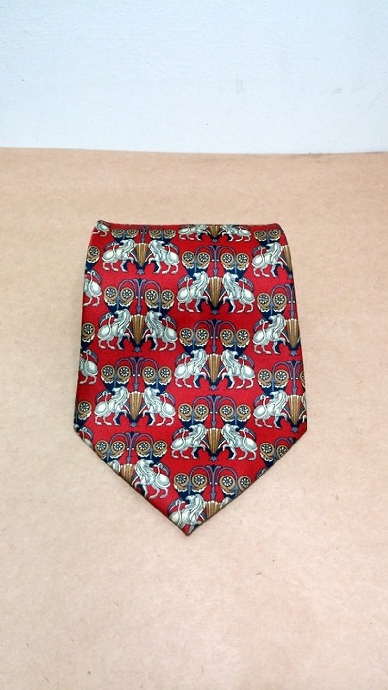 经典 复古 皇家双狮 图腾 古着 领带 - 领带/领带夹 - 其他材质 