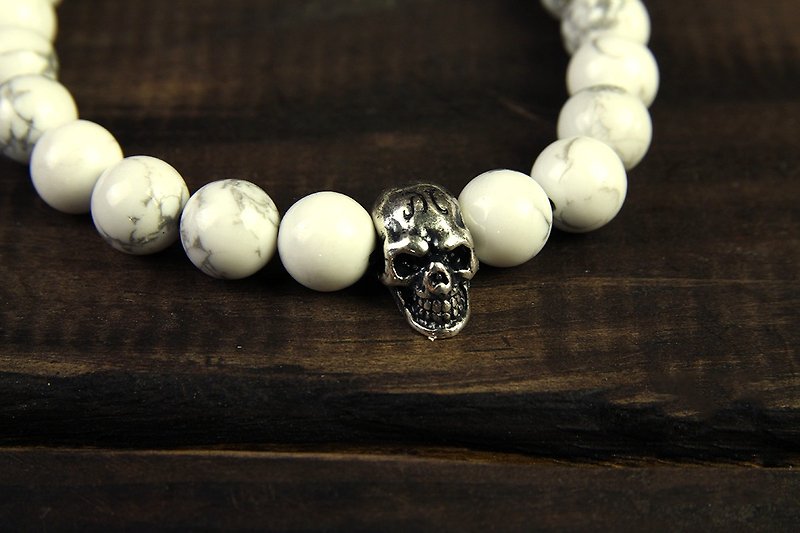 Skulls 8MM Beaded Bracelet 骷髅8MM串珠手链 - 手链/手环 - 其他材质 