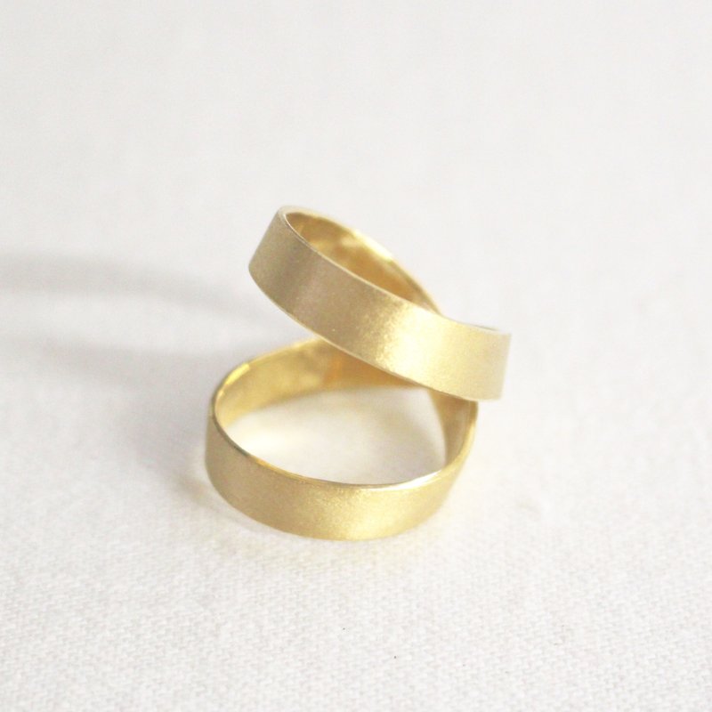 シルバーのリバーシブルリング(Gold色) - 戒指 - 其他金属 金色