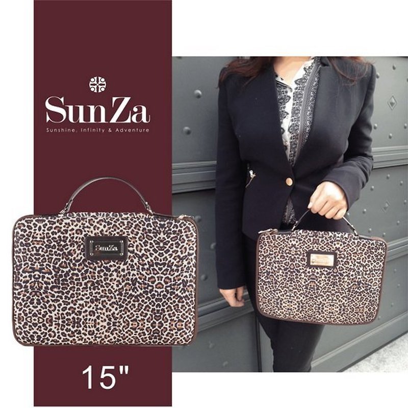 SunZa-15”寸时尚豹纹手提笔电包 - 电脑包 - 其他材质 多色