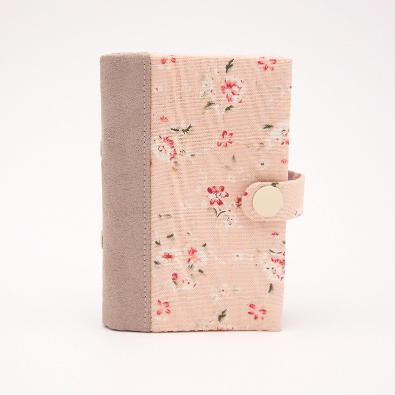 A Book 卡片套-粉橘小花 - 证件套/卡套 - 棉．麻 粉红色