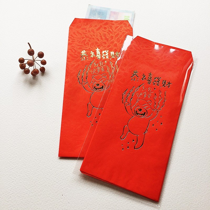 抓狂熊 红包袋(五入) - 其他 - 纸 红色