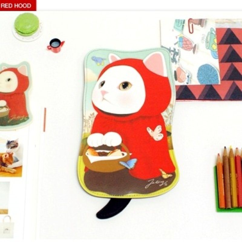 Jetoy,choo choo甜蜜猫第二代娃娃造型万用包_Red hood（J1410701） - 化妆包/杂物包 - 塑料 粉红色
