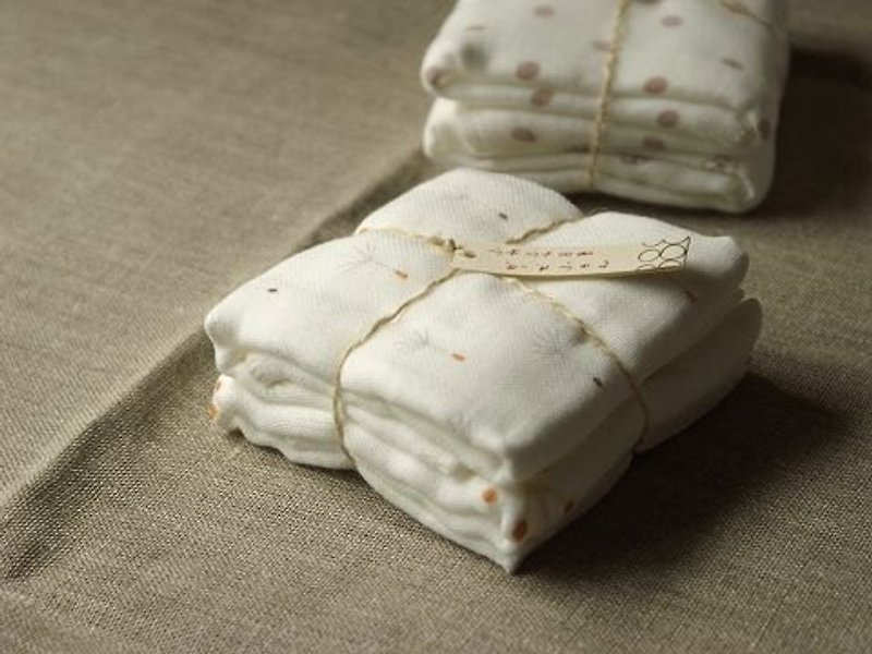 日本IZAWA   和风的柔软 8层棉纱布擦手巾/擦碗巾 蒲公英与树 - 其他 - 棉．麻 白色