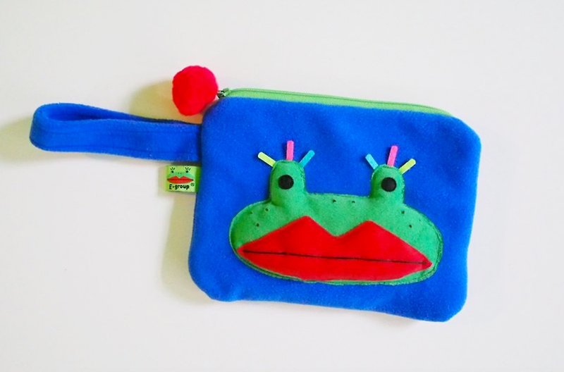 E*group 阿蛙手提包 蓝绿色 - 化妆包/杂物包 - 其他材质 绿色